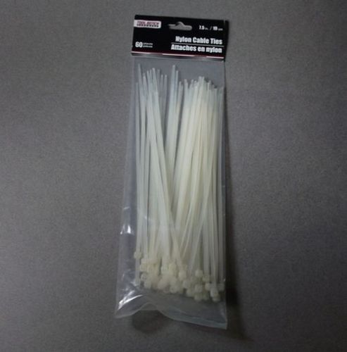 Tool bench nylon zip ties 60 pieces 7.5 inches length new in box!