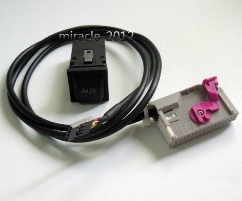Aux socket jack adaptar 32-pin cable for audi navigation rns-e a8 tt r8 a3 a4 a6
