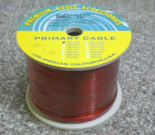 100% ofc red power cable 10 gauge 500 ft - same day shipping!