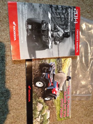 2014 honda trx250 tm fourtrax recon owners manual tips guide book