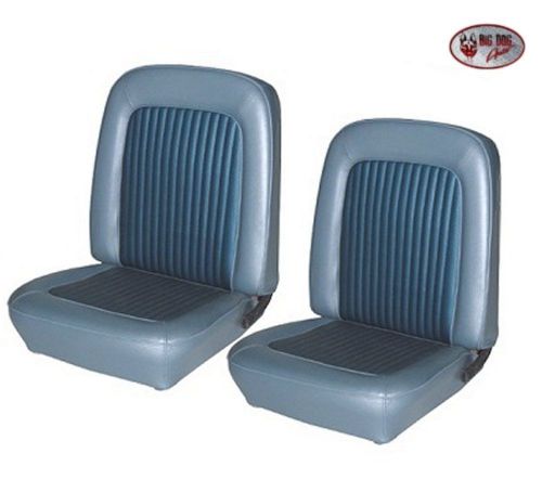 1968 mustang convertible front &amp; rear seat upholstery blue - made by tmi