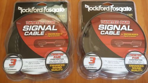 New! 2x rockford fosgate rfi-3 3 feet twisted pair signal ofc cable