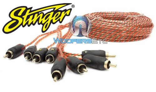 Stinger spi4320 rca 20 foot 4-channel pro 3 series interconnect cable wire new