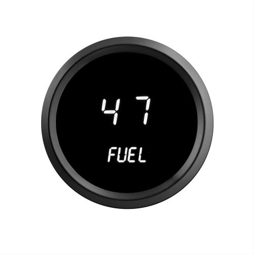52mm 2 1/16 in digital fuel gauge intellitronix white leds! black bezel warranty