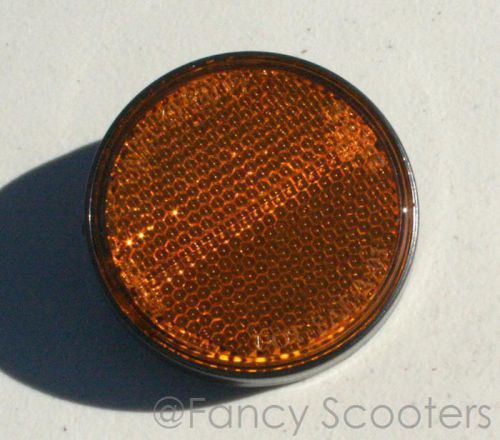 Round orange reflector for atvs or motorcycles