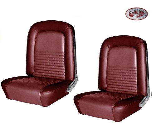 1967 mustang fastback front &amp; rear seat upholstery - red metallic by tmi