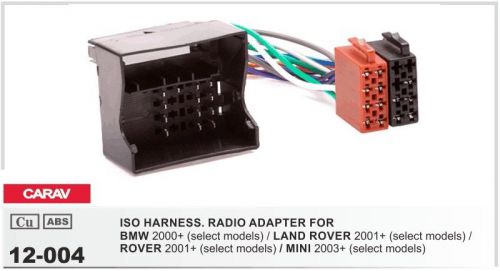 Carav 12-004 iso oem harness radio connector adapter bmw land rover range mini