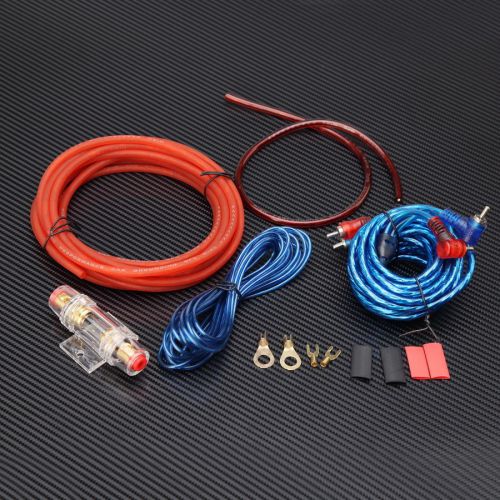 1500w 8ga car audio subwoofer amplifier amp wiring fuse holder wire cable 5.3m