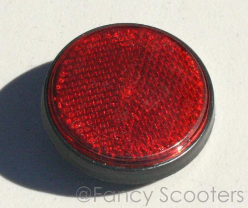 Round red reflector for atvs or motorcycles
