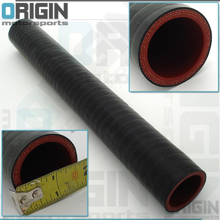 1.25" one foot long black intercooler piping turbo 4-ply silicone coupler hose