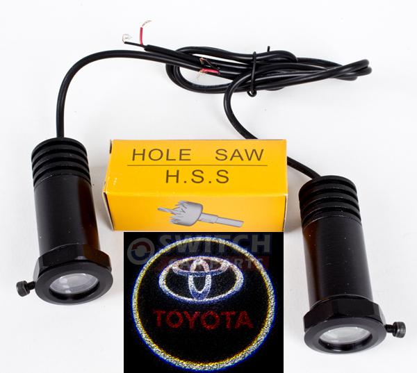2x car door cree led projector courtesy puddle ghost shadow light toyota