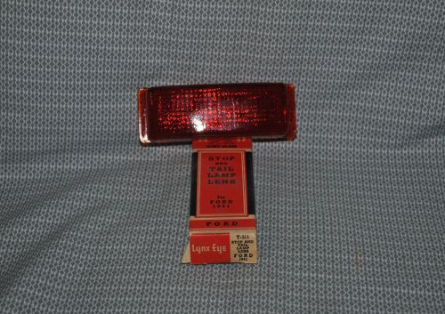 Ford tail lamp lens light stop 1941 glass original new