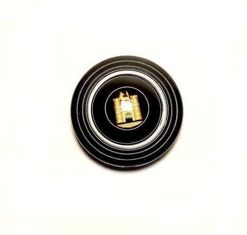 Deluxe vw horn button 1952 - 1955 split oval beetle barndoor 3 spoke - black
