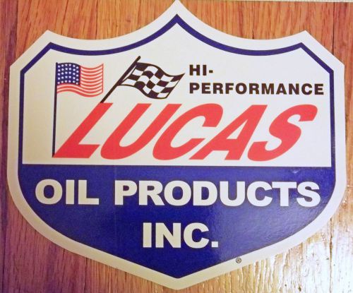 Racing lucas oil red white &amp; blue logo verylg 17&#034;w x 14-1/2&#034; h decal sticker new