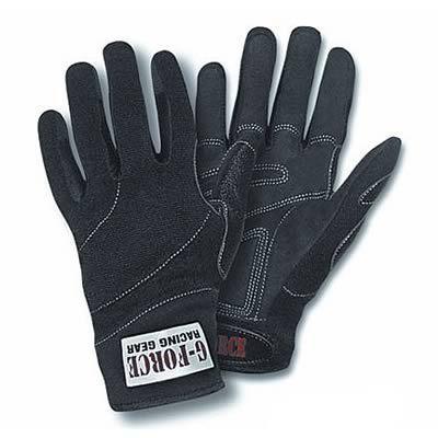 G-force racing 4250lrgbk gloves g-force crew black large single layer pair