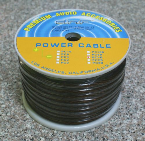 Power cable black 4 gauge 100 ft - free same day shipping!