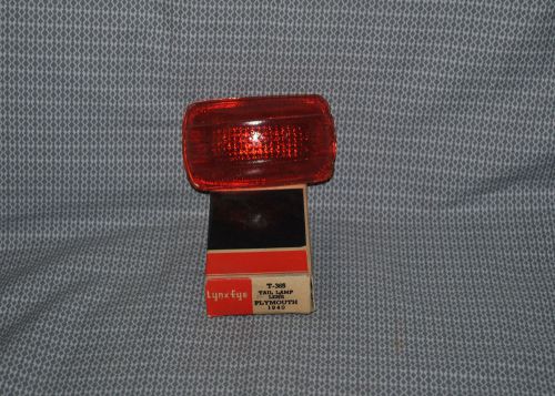 Plymouth tail lamp lens light stop 1940 glass original new