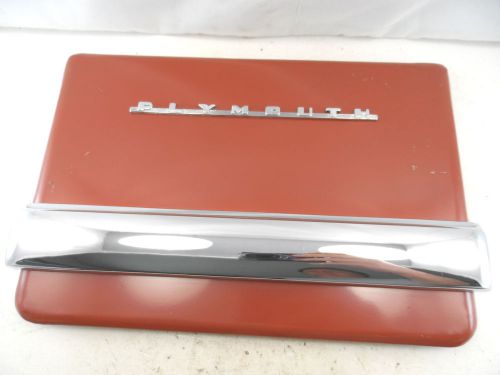 Nos radio delete plate cover 1950 plymouth deluxe special deluxe p19 p20 red