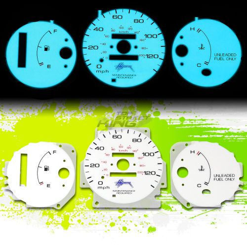 Indiglo glow gauge+harness white dash for 96-00 honda civic cx/dx/lx auto d16y7