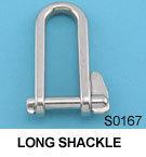 3 pack stainless steel long shackle 3/16", stainless shackles