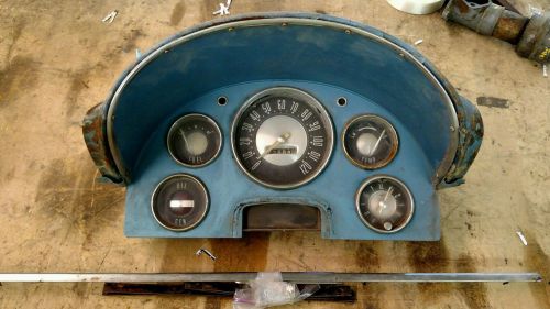 1956 ford deluxe dash speedometer with chrome trim