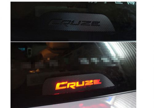 Auto car black carbon fiber brake light decal sticker for chevrolet cruze
