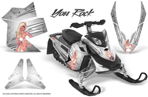 Ski-doo rev xp snowmobile sled creatorx graphics kit wrap decals yrw