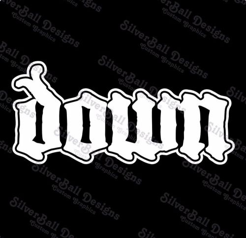 Down hardcore thrash metal custom vinyl decal metallica slayer megadeth pantara