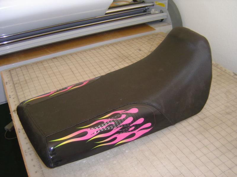 Yamaha blaster gripper carrera pink gradient flame atv seat cover  #ghg6042sccyc
