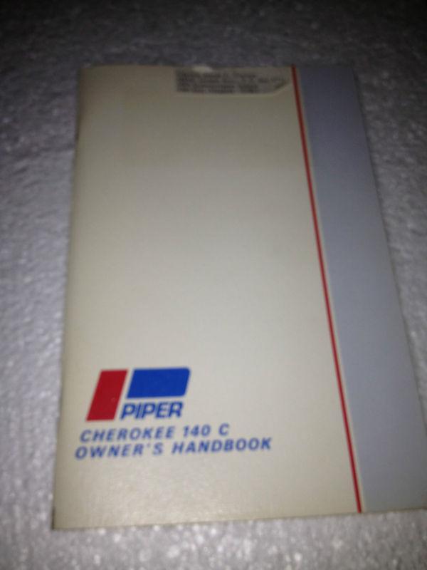 Piper cherokee 140 'c' pa-28-140 owner's handbook