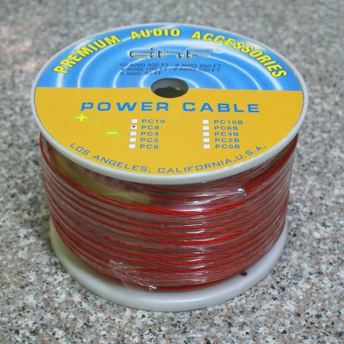 Power cable red 8 gauge 250 ft - free same day shipping!