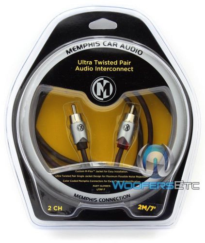 Memphis utpf-7 7 feet 2 channel ultra twisted rca audio amplifier cable wire new