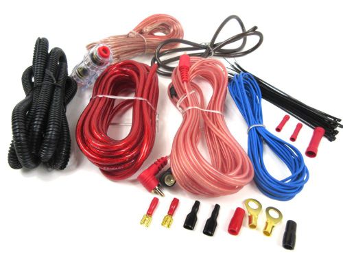 8 gauge amp kit amplifier install wiring complete 8 ga installation cables 1600w