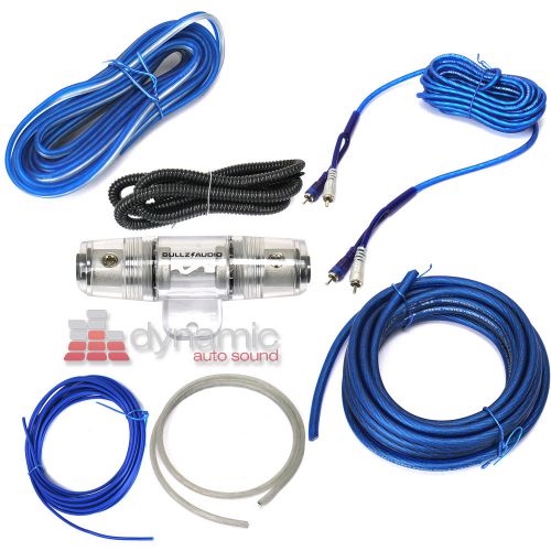 Xscorpion (bullz audio) spak8bl 8 gauge car audio amplifier/amp wiring kit  new