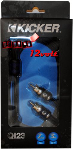 Kicker qi23 2-channel 3 meters (9.8&#039;) q-series interconnect rca signal cable