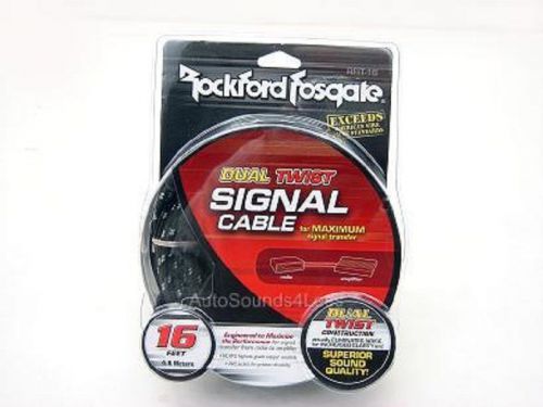New rockford fosgate rfit-16 16&#039; ft rca cable wire 2 channel twisted pair