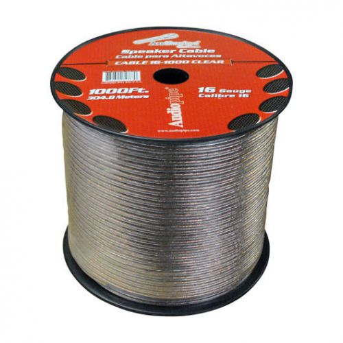 Speaker wire 16 ga 1000&#039; clear audiopipe cable161000 wire