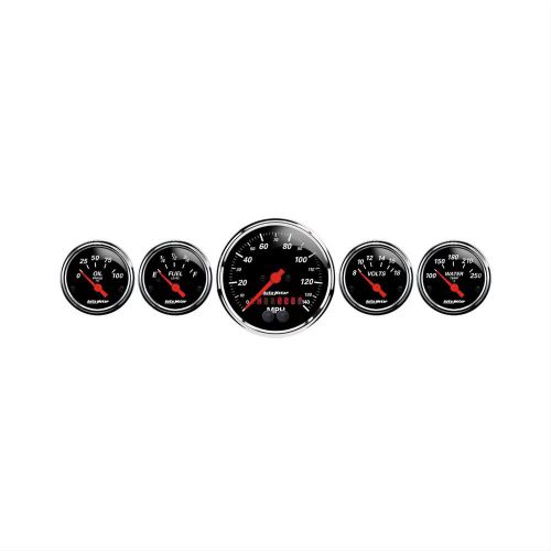 Auto meter designer black series analog gauge kit 1450