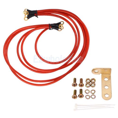 Auto high ground/grounding system wire kit cable fit all cars 5-point red