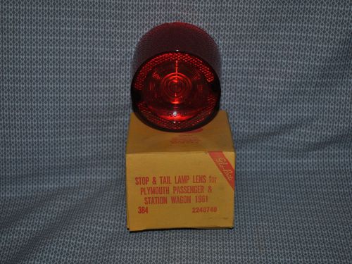 Glo brite stop tail light lamp lens 384 plymouth passenger &amp; station wagon 1961