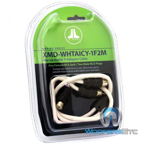 Jl audio xmd-whtaicy-1f2m marine 1-female jack 2-male plug y-adapter rca cable