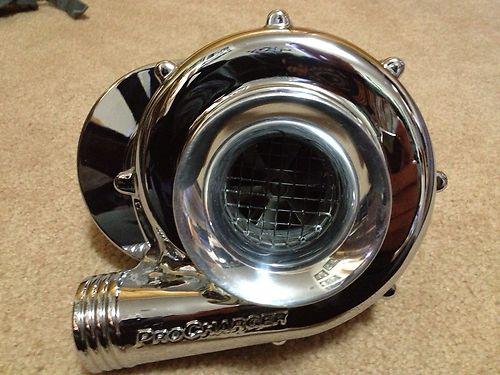 Procharger supercharger blower b1 headunit chrome plate harley softail bagger