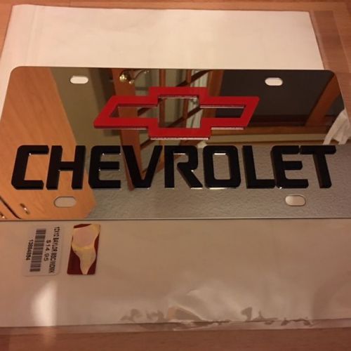 Chevrolet silverado stainless laser tag vanity front license plate licensed