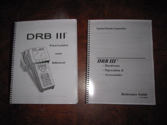 Chrysler drb iii / drb 3 features and menus manual & reference guide manual