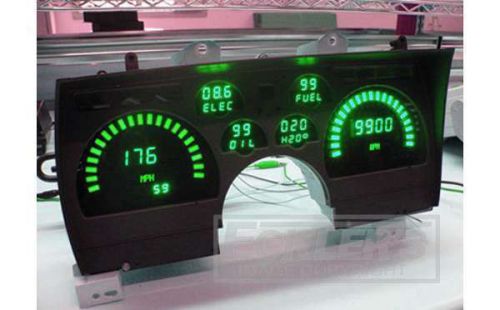 Camaro digital instrument gauge dash panel for 91-92 intellitronix green!