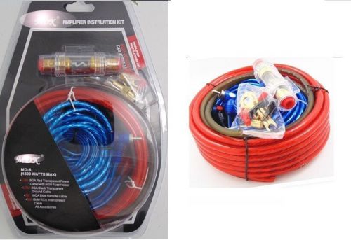 Car amplifier rca audio sound 60a 8 gauge wiring fuse power cable kit 1500w