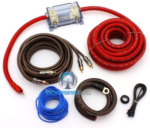 Focal ek35 2 gauge 100% oxygen free copper install power amplifier wire amp kit