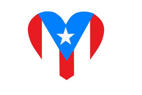 Puerto rico flag heart boricua isla coqui fullcolor  sticker baskeball baseball