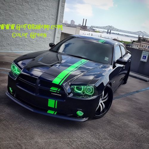 Dodge charger mopar style racing stripes graphic decal 20 feet green 2006-2017