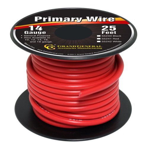 Red 14-gauge primary wire roll of 25ft